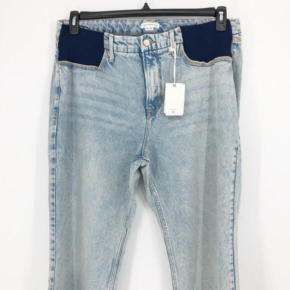 GOOD AMERICAN Good 90's Maternity Wide Leg Jeans 14/32 Light Blue934 NWT - Picture 7 of 16